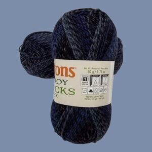Patons Kroy Socks FX Super Fine Yarn 2 Skeins Cadet Colors 50g/1.75oz/166yds ea
